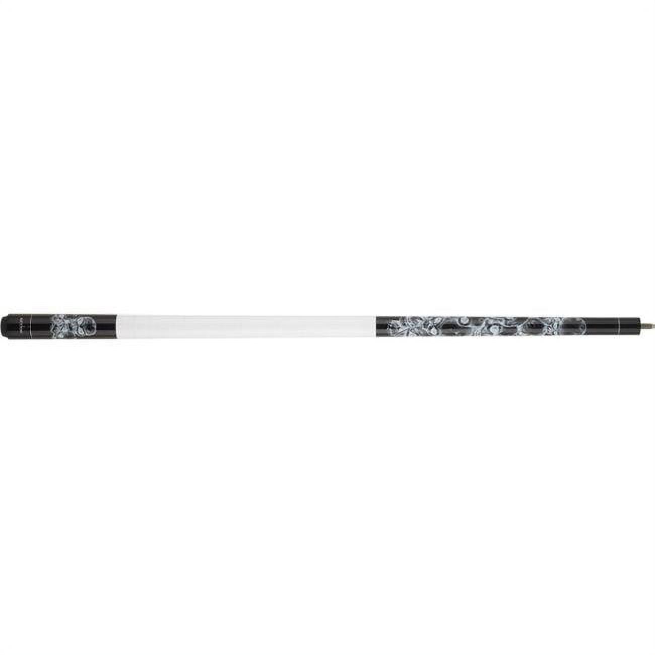 Black and White Skull Graphic Hard Maple Pool Cue