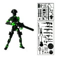 thumbnail image 1 of Action Doll Set Creative Decompression Assembly Model Ornament with Movable Joints and Magnetic Accessories Green for Desktop Decor and Gift, 1 of 2
