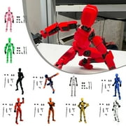 Action Figure, Action Figure 3D Printed Multi-Jointed Movable, Action Figure Action Figure Dummy 13 Action Figure, Valentines Gifts for Him,White