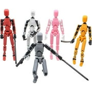 Action Figure, Action Figure 3D Printed Multi-Jointed Movable, Action Figure Action Figure Dummy Action Figure, Valentines Gifts for Him,Pink