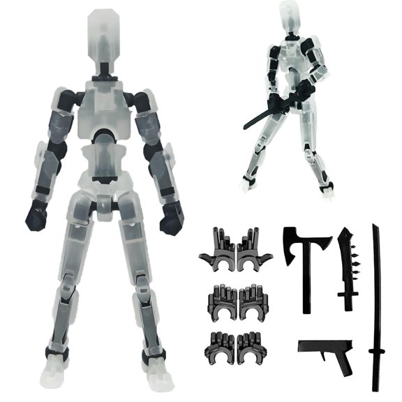 Action Figure, Robot Action Figures,Funny 3D Printed Multi Jointed Action Figures Action Figure Desktop Decorations Game Gifts for Adult