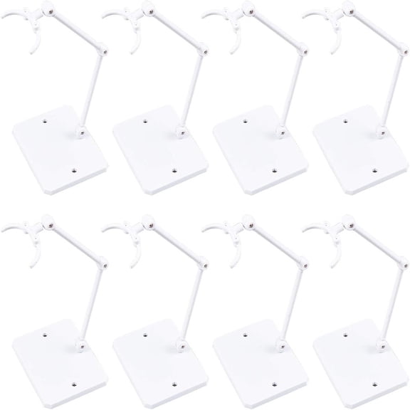 Action Figure Stand8Pcs Assembly Action Figure Display Holder Base Model Support Stand(White) for 6 inch Action Figures or EffectsDIY