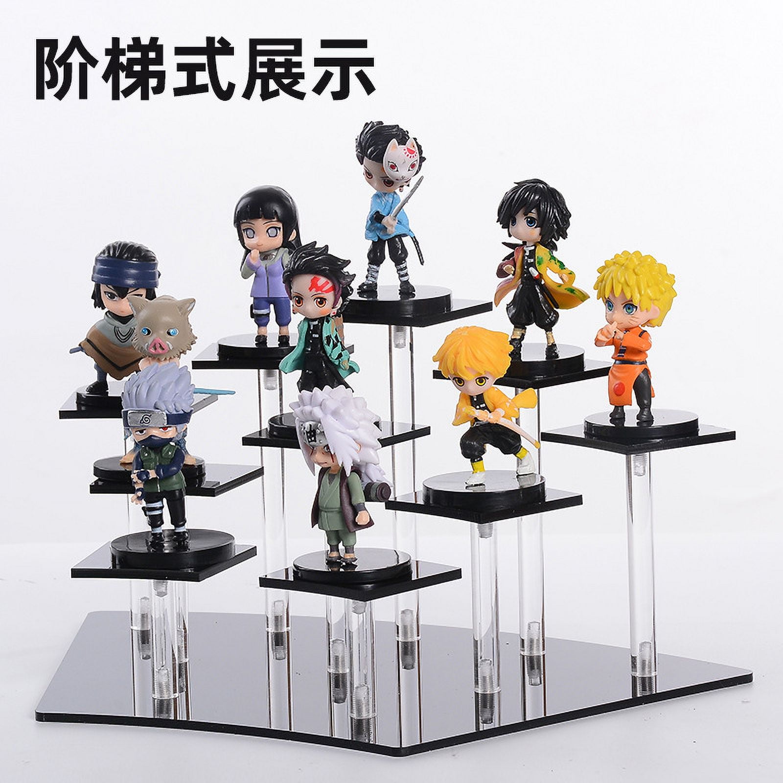 Action Figures Acrylic Rack Tier Display Stand Riser Organizer Glasses