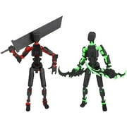 Action Figures,Articulated Action Figures Set with Interchangeable Weapons and Accessories for Creative Play and Display