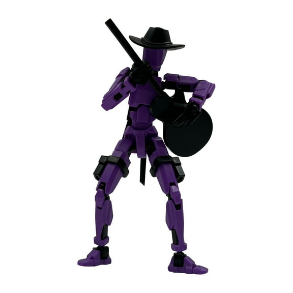 Action Figures Mobile Doll Titan Robot Set Adults, Posable Desktop Decoration for Collectors, Perfect Birthday Gifts Party Favors(Purple)