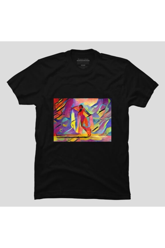 Action Girl with a Comic Book and a Superhero Themed Graphic T-Shirt M2980449, Up to Size 5XL