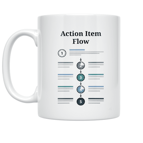 Action Item Flow Checklist Design - Corporate Professional - 11 oz Ceramic Coffee Mug