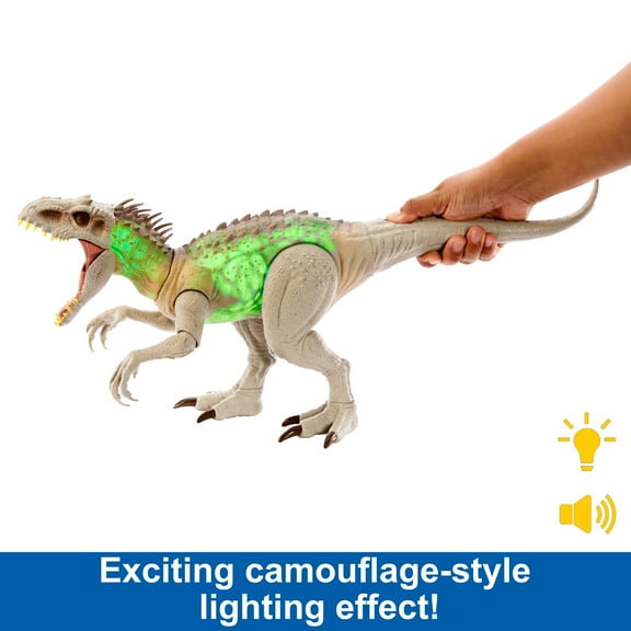 Action Jurassic World Camouflage 'N Battle Indominus Rex with Lights, Sounds & Motion