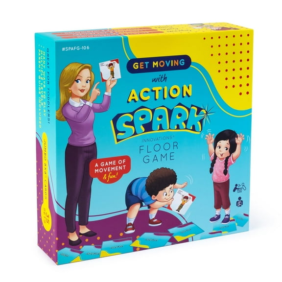 Action Kids Floor Game, Memory Matching Card Game, Toddler Movement Card Games, Interactive Game for Kids