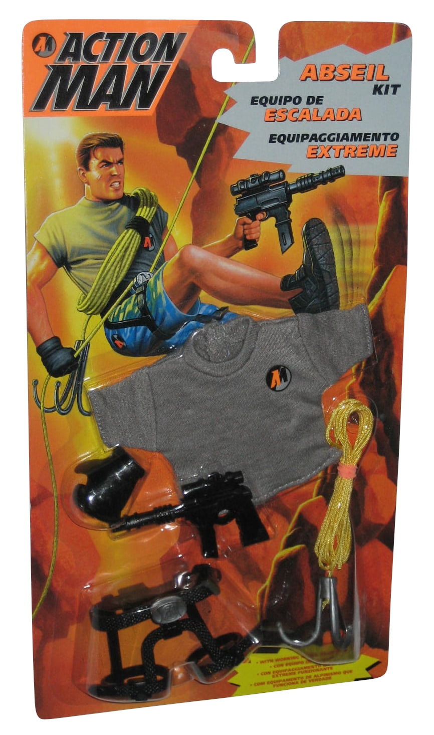 Action Man Figure Abseil Kit 1996 Hasbro Weapons Accessories Set