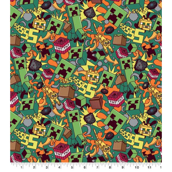 Action Minecraft Blast Cotton Fabric
