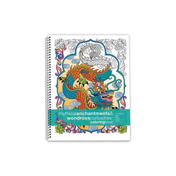 Action Publishing Coloring Book: Mythical Enchantments & Wondrous Curiosities Unique Fantasy Creatures, and Fairy Tale Designs for Stress Relief and Creativity Large Sidebound (8.5 x 11 inches)