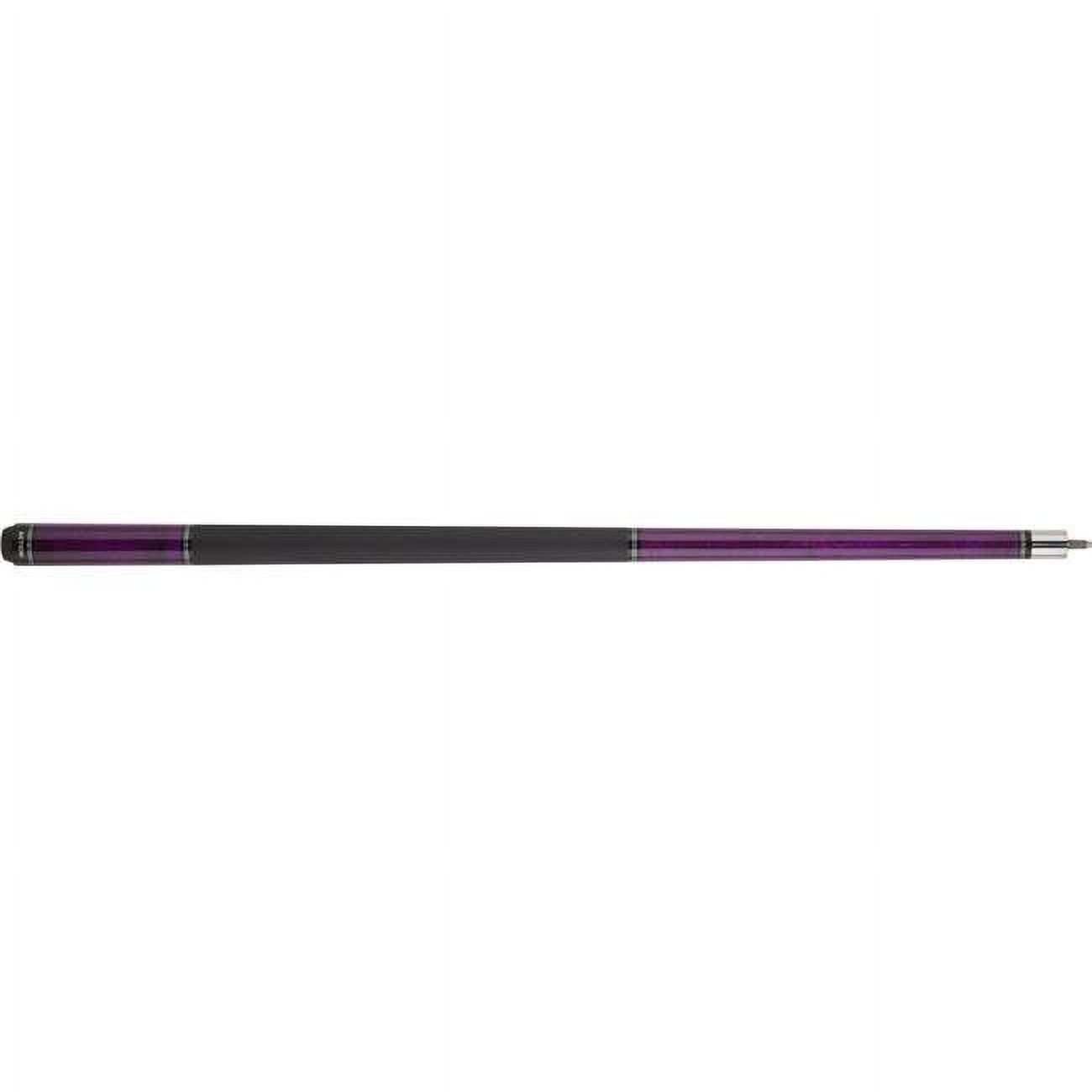 Purple Maple and Black Faux Leather Pool Cue