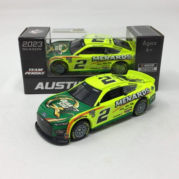Action Racing  Austin Cindric 2023 #2 Menards/Quaker State 1:64 Regular Paint Diecast Ford Mustang