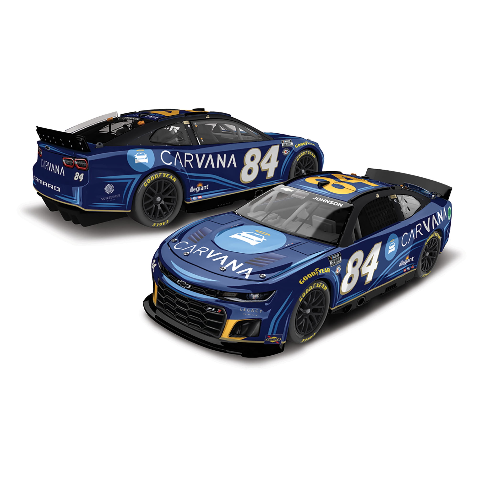 Action Racing Jimmie Johnson 2023 #84 Carvana 1:24 Regular Paint Die-Cast Chevrolet Camaro