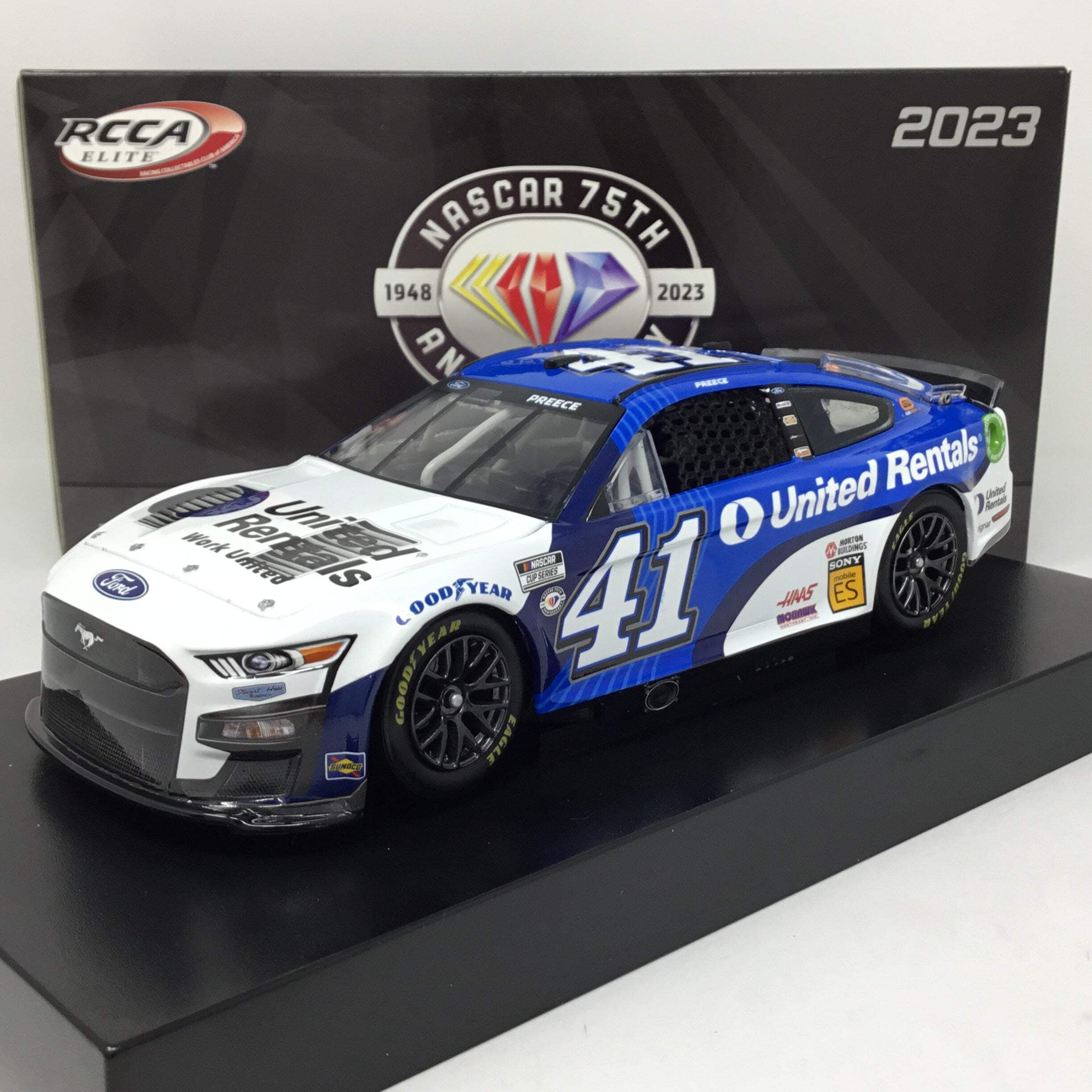 Voiture Diecast NASCAR Ryan Preece #41 United Rentals 2023 - 1/24 - Ford Mustang Stewart-Haas Racing