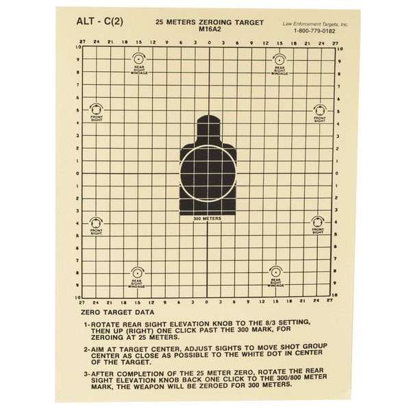 Action Target 25 Meter Target 25-Meter ALTC2-100