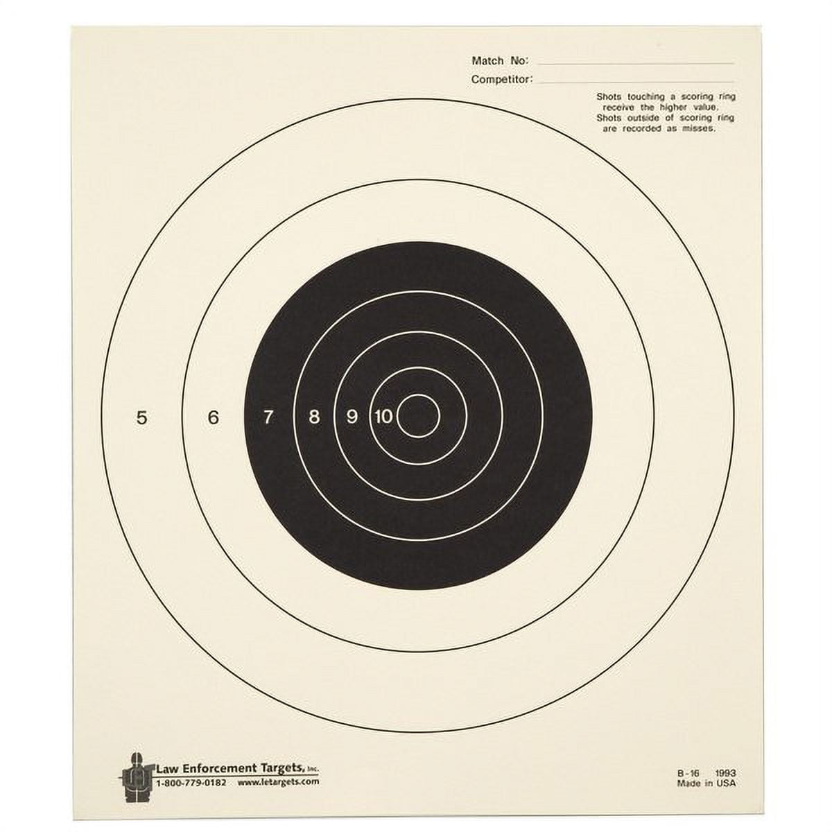 Action Target Bulls-Eye Target B-16-100