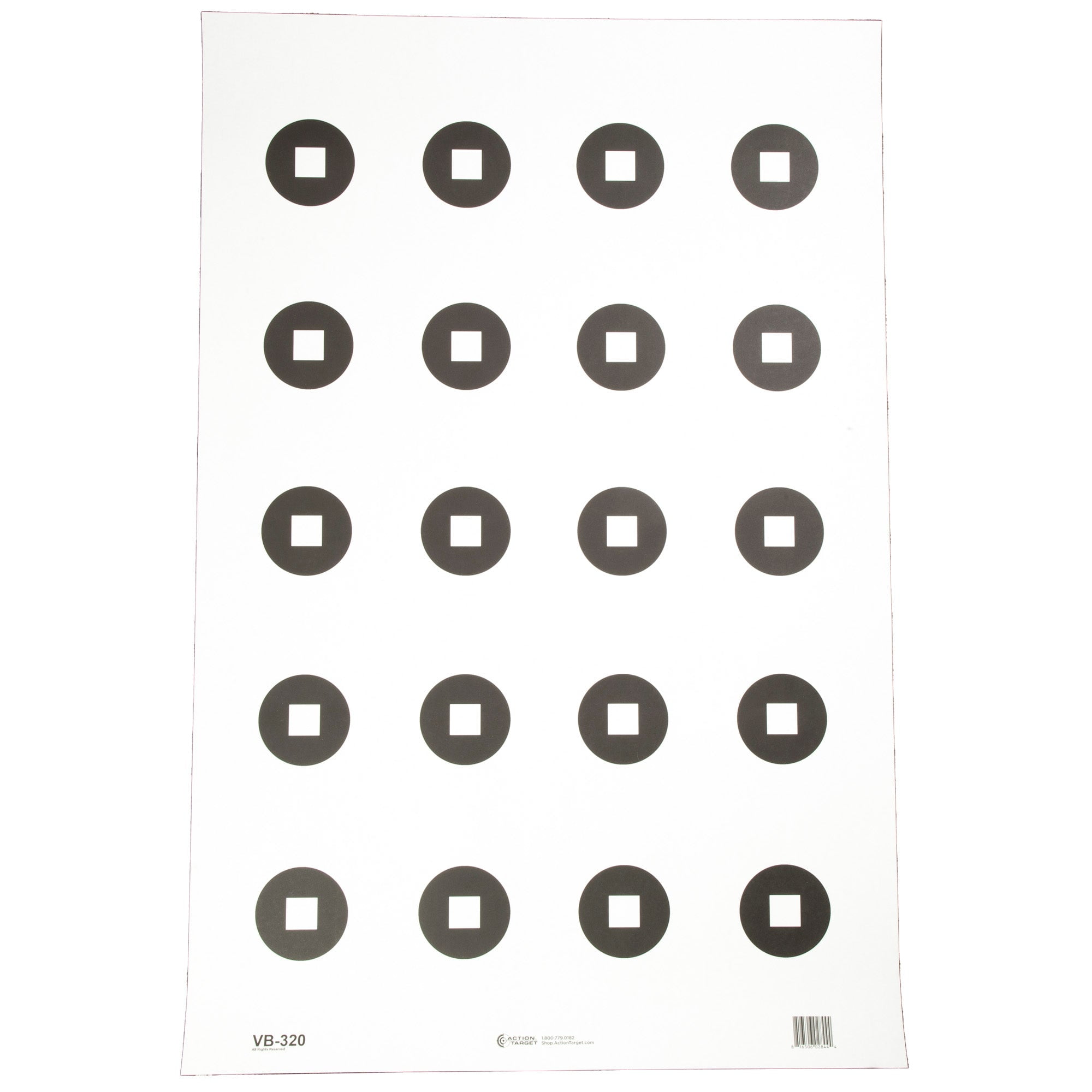 Action Target Military 3 Aimpoint Dot Training Target, Black and White, 23x35, 1
