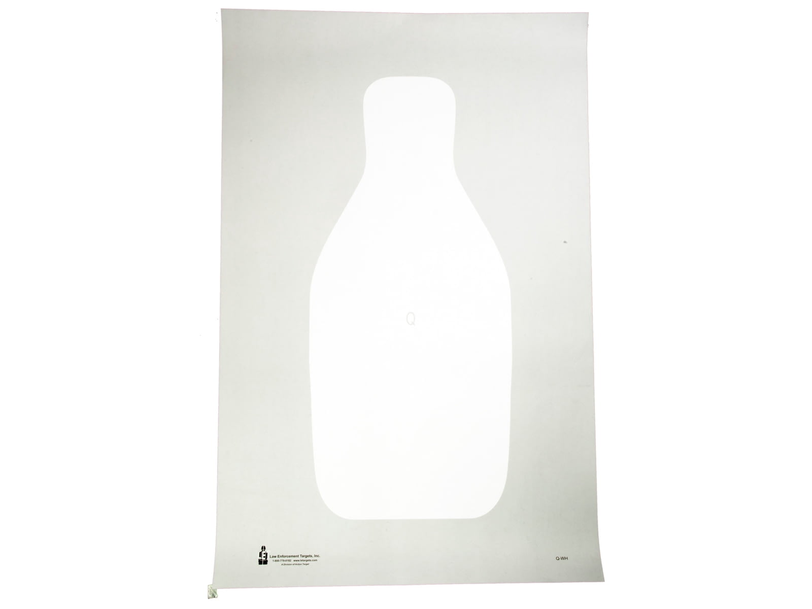 Action Target Standard FBI/DEA Q Target, Bright White, 22 1/2x34 1/2, 100 Per Box