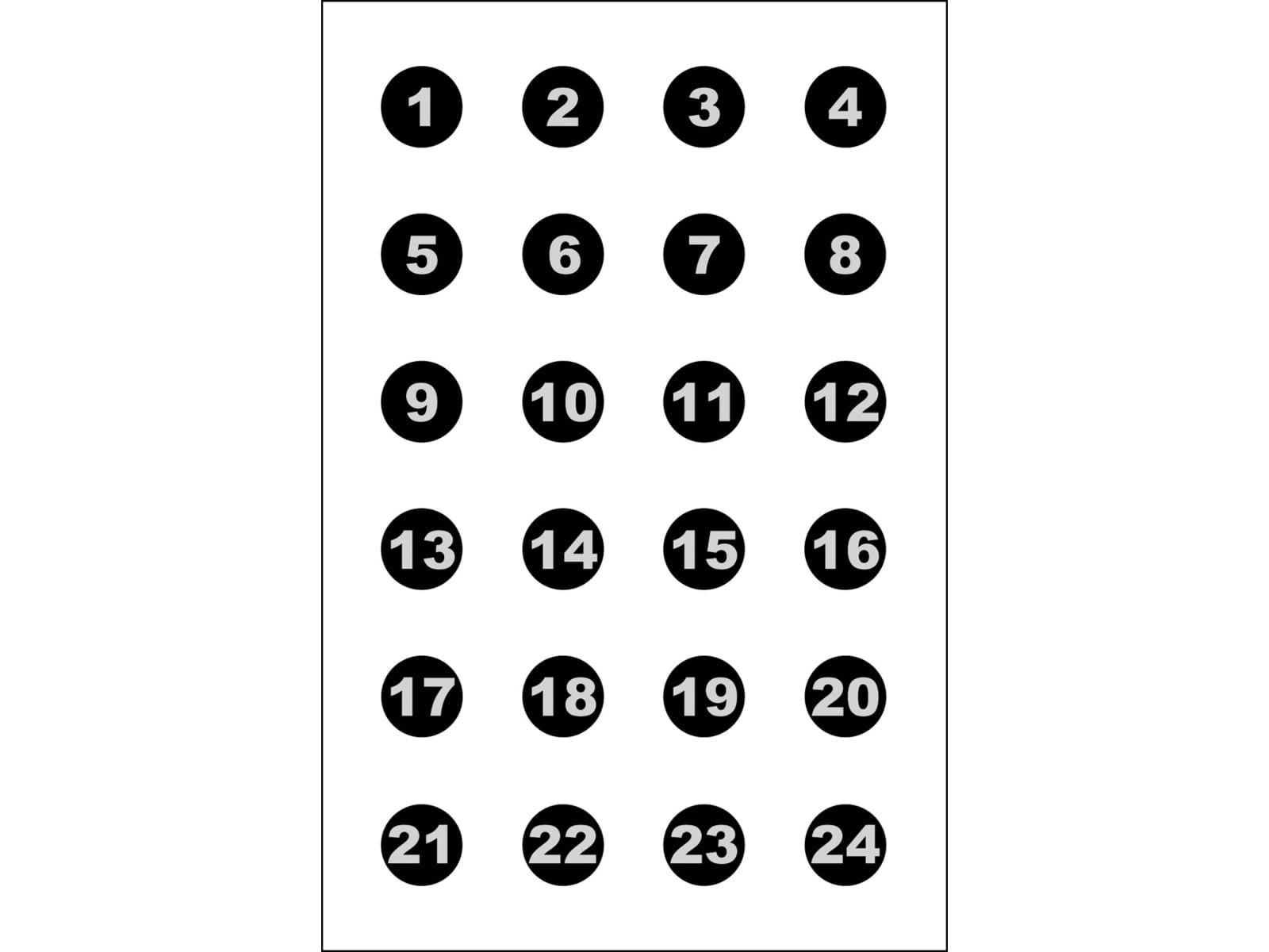 Action Target VB24100 Sighting Military Circle Paper 23" x 35" Black/White 100 Per Box