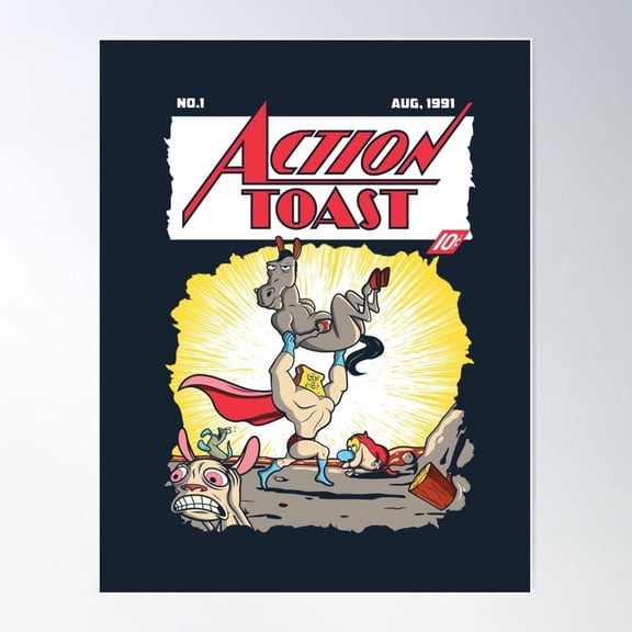 Action Toast Poster Wall Art, Modern Wall Decor For Living Room Bedroom, 12x18 UNFRAMED