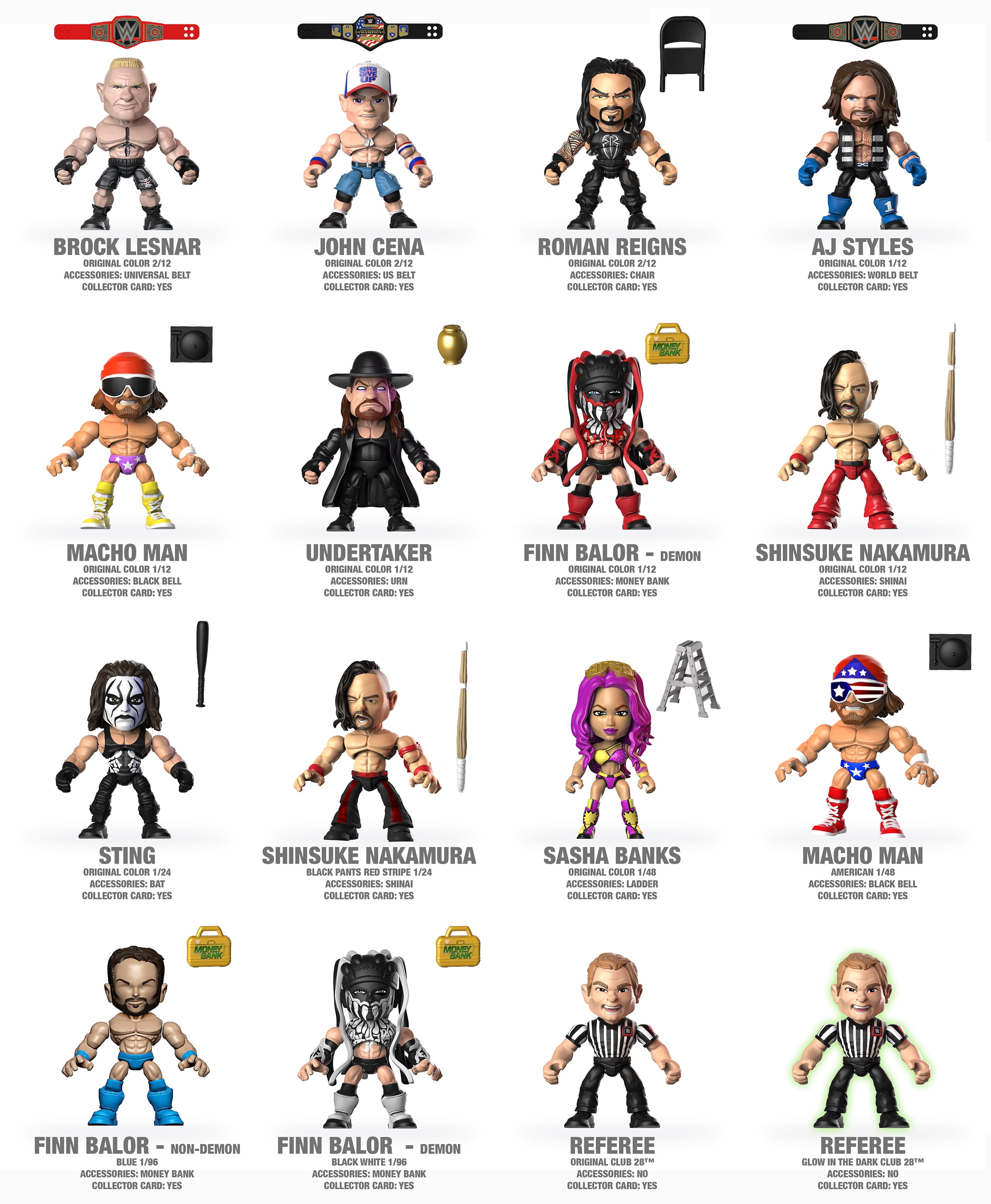 The Loyal Subjects WWE Wave 1 Action Vinyls Blind Box Figures (3.25") Collectible