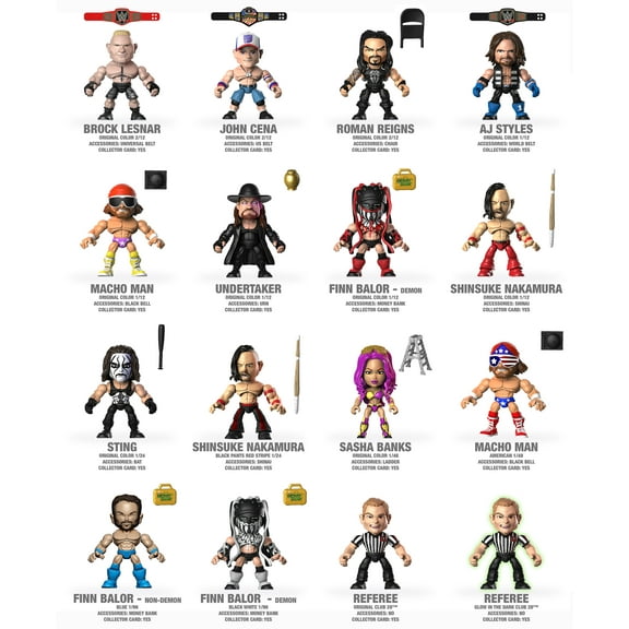 The Loyal Subjects WWE Wave 1 Action Vinyls Blind Box Figures (3.25") Collectible