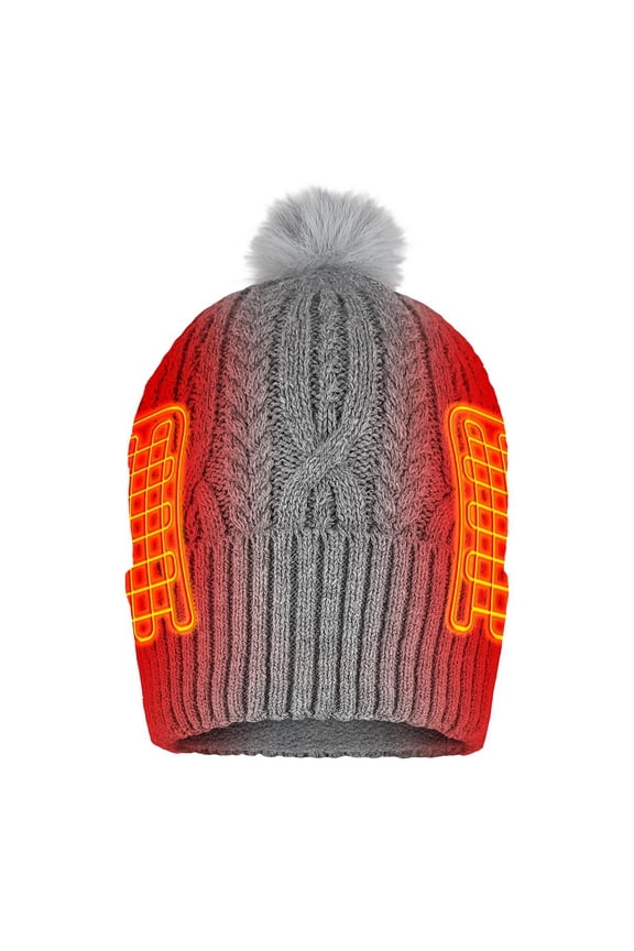 5V Battery Heated Cable Knit Hat