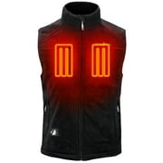 ActionHeat 5V Men's Battery Heated Performance Fleece Vest- Black