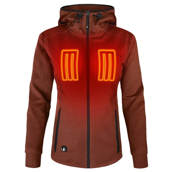 ActionHeat 5V Women's Battery Heated Slim Fit Hoodie- Picante