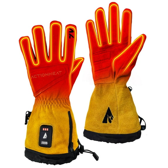 ActionHeat 7V Rugged Leather Heated Work Gloves L