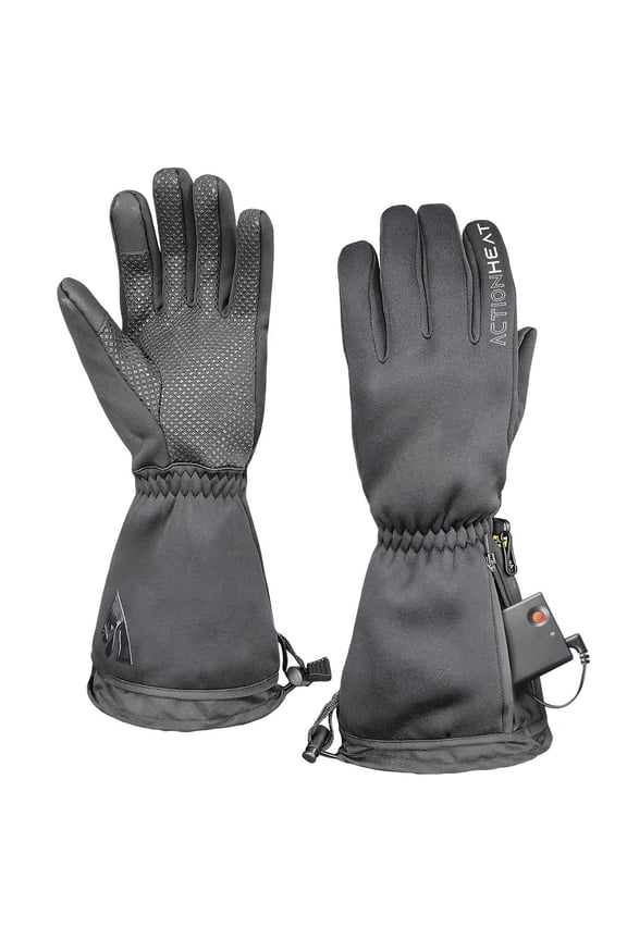 Ahssgaamsm AA Battery-Powered Touch-Screen-Capable Heated Gloves for Men - S/M