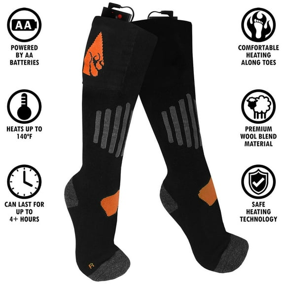 ActionHeat AA Wool Battery Heated Socks - Replacement Socks Only L/XL