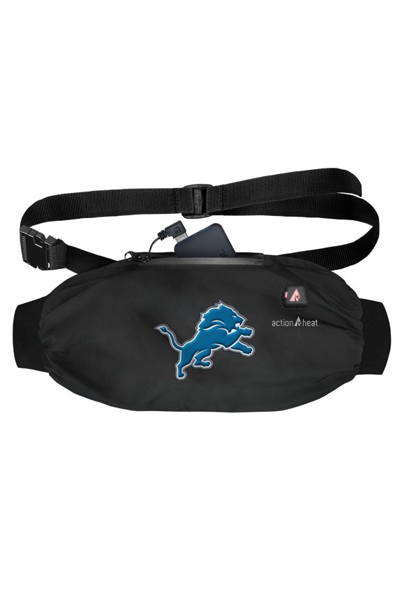 Black Detroit Lions 5V Battery Heated Hand Muff