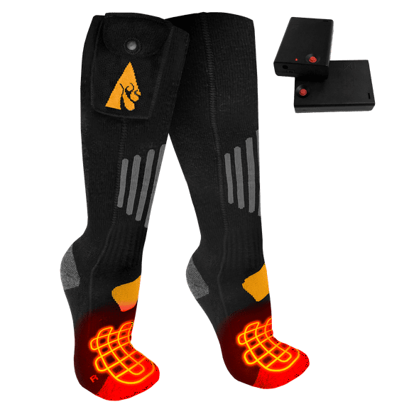 ActionHeat Cotton AA Battery Unisex Heated Socks