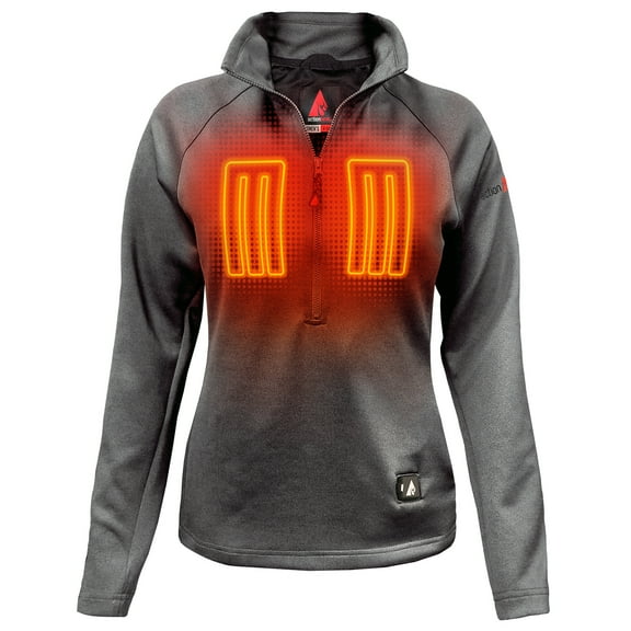 ActionHeat Women's 5V Battery Heated 1/2 Zip Up Shirt