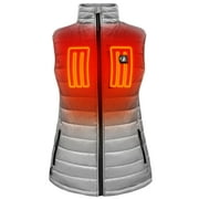 ACTIONHEAT Women's 5V Battery Heated Puffer Vest- Antartica White