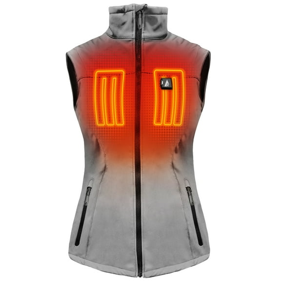ActionHeat Women's 5V Battery Heated Softshell Vest- Sharkskin Grey