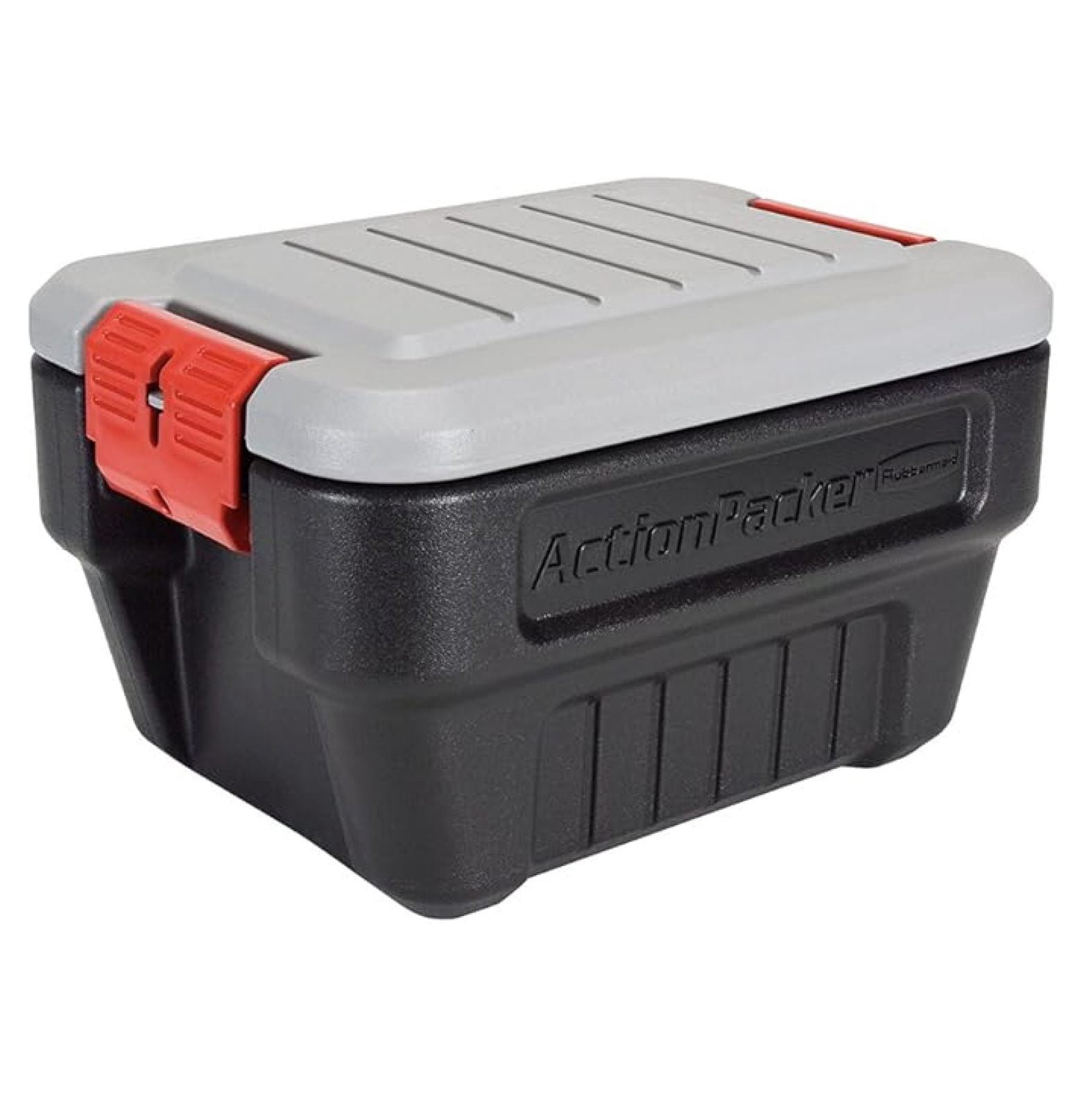 ActionPacker Lockable Storage Box, 8 Gallon, Grey and Black (1949040 ...