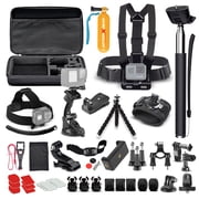 ActionXGear 120-in-1 Action Camera Accessories Kit | Compatible with GoPro HERO 13-7, MAX, Fusion, DJI Osmo Action, Insta360, AKASO | Head Strap, Chest Mount, Selfie Stick, Suction Cup, Carrying Case