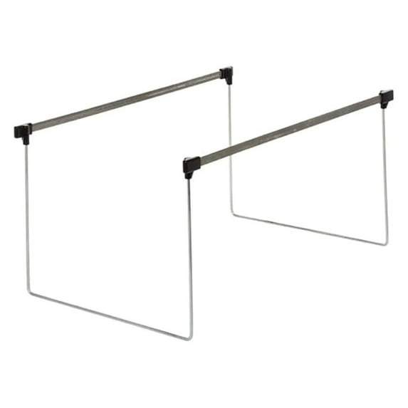 Actionframe Drawer File Frames - 2 Pack - Adjustable Steel File Holders for Desk & Drawers - 14-18" Length - Letter Size