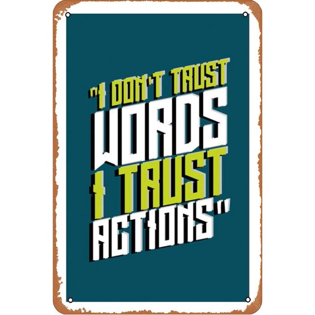 Actions Wall Art Tin Sign Retro Kitchen Restaurant Bathroom People