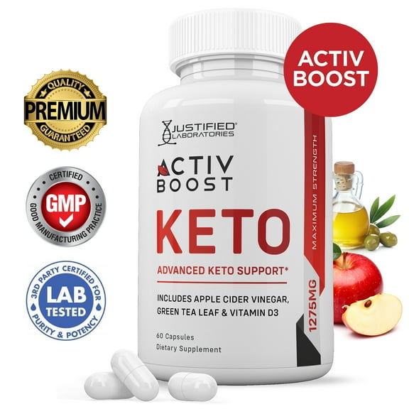 Activ Keto Boost ACV Pills 1275mg Alternative to Gummies Dietary Supplement 60 Capsules