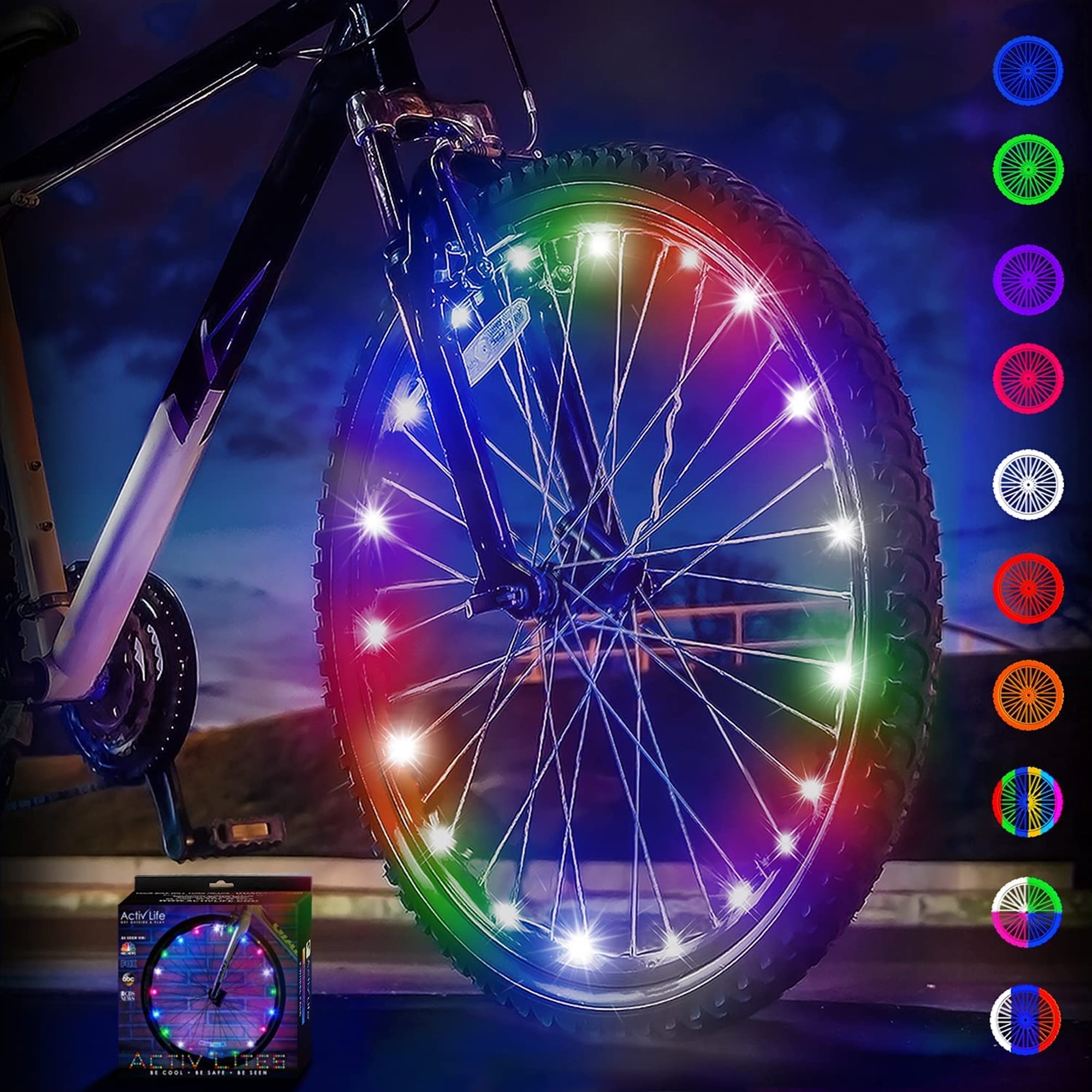 LED Spoke Light Bicycle Lighting Wheel Spokes Light Reflector Lamp
