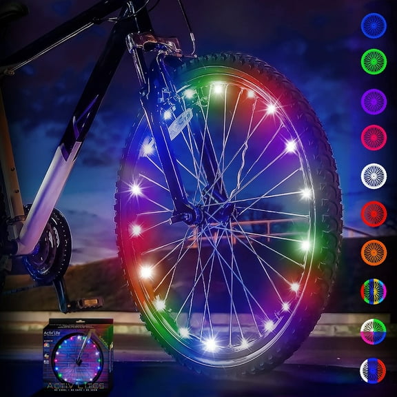Activ Life LED Bike Wheel Lights Bicycle Spoke Light Accessories for Night Riding Multicolor