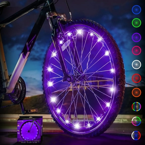 Activ Life LED Bike Wheel Lights Bicycle Spoke Light Accessories for Night Riding Purple