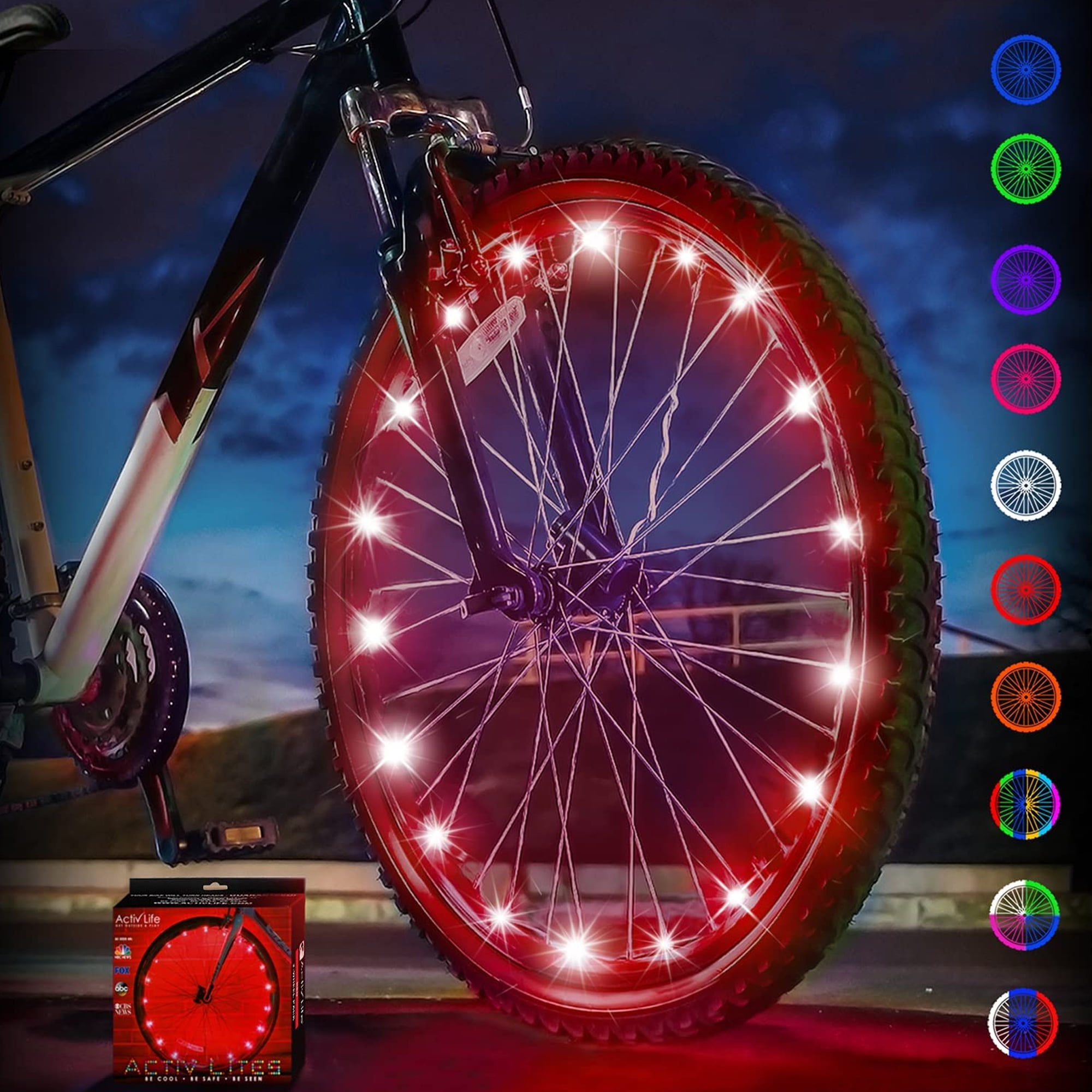 Activ Life LED Bike Wheel Lights Bicycle Spoke Light Accessories for ...