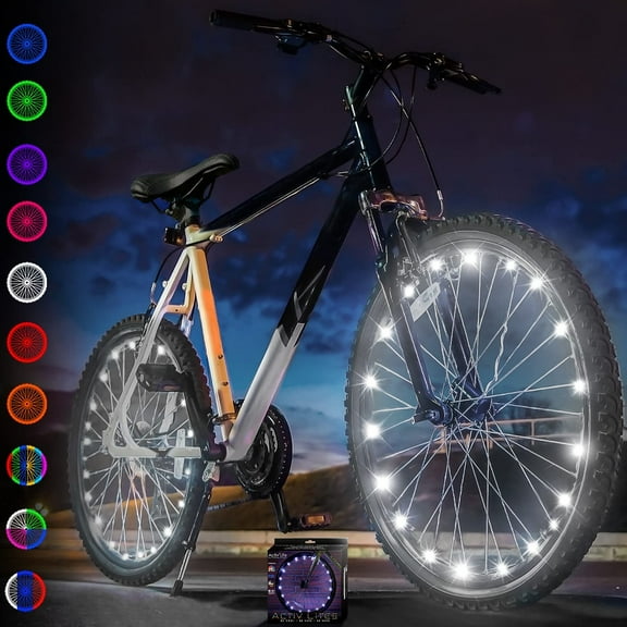 Activ Life LED Bike Wheel Lights Bicycle Spoke Light for Night Riding White 2-Pack