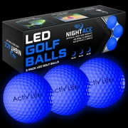Activ Life Night Ace LED Golf Balls - Blue, Pack of 3